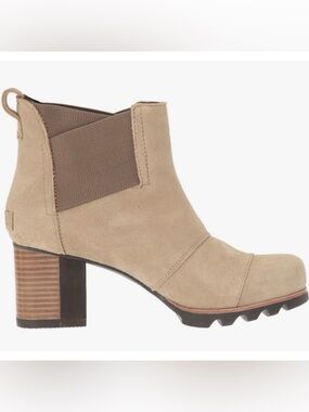 SOREL | Addington Chelsea Suede Casual Boot Booties in Beach/Cordovan Sz.‎ 9.5